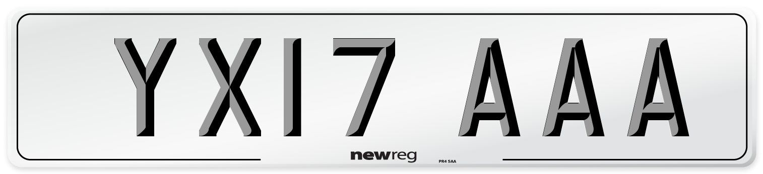 YX17 AAA Number Plate from New Reg